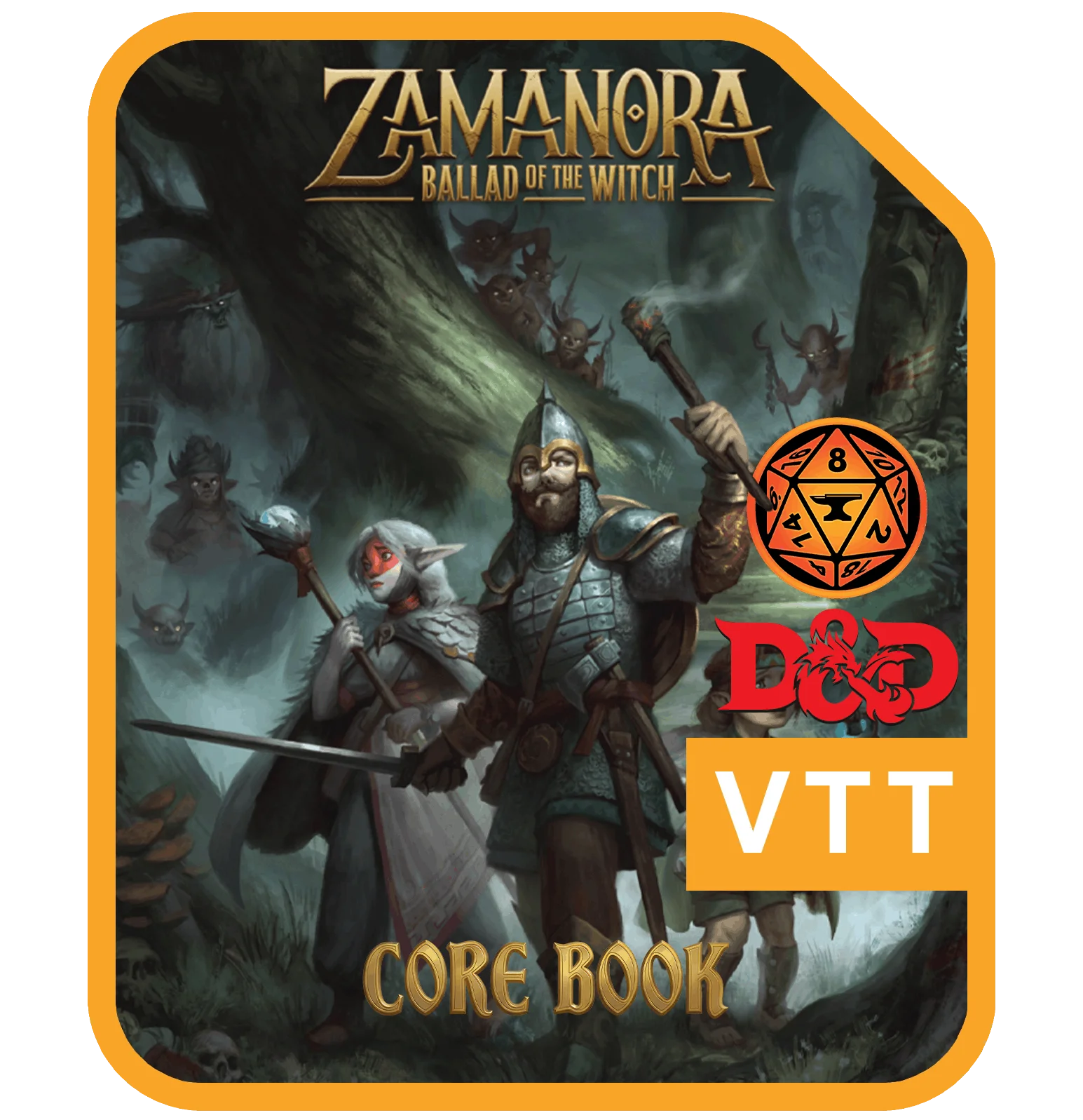ZAMANORA: Ballad of the Witch - Core Book Foundry VTT (D&D Module)